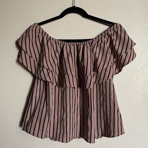 Striped Blouse L (Fits M) “ActiveUSA”
